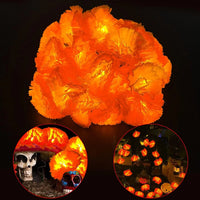 Marigold Garland for Decoration Lighted Day of The Dead Dia De Los Muertos Indian Diwali Altar Halloween Home Party Decor