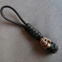 Vintage Hand-knitted Lanyard Keychain Biker helmet Pendant Paracord Rope weave Accessories Bag Hanging Handmade Car Keyring