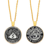 Anniyo American Samoa Pendant Necklaces With Glass Eastern Samoa Jewelry #D0106