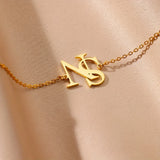 Fashion 2-letter Cross Stainless Steel Chain Ankle Anklets Golden Waterproof Jewelry Beach Vacation Accessories Birthday Gifts