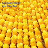Long Strands Artificial Marigold Garland Pooja Diwali Fiesta Indian Décor Pooja Marigold Flowers Pooja Wedding Events Decor