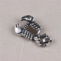 Creative Design 925 Silver Necklace for Mens Unique Design Domineering Pendant Scorpion Hip Hop Retro Charming Jewelry