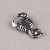 Creative Design 925 Silver Necklace for Mens Unique Design Domineering Pendant Scorpion Hip Hop Retro Charming Jewelry