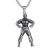 FIREBROS 2025 New Stainless Steel Vintage Gym Fitness Dumbbel Pendant Necklace Men Women Hiphop Rock Jewelry Gift Dropshipping