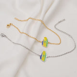 Anniyo 2025 Saint Vincent Map Colorful Flag Bracelet St. Vincent Jewelry Banglets for Women Girls Stainless Steel #002762