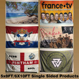 Single Double Sided Polyester Custom Flag 3x5/4x6/5x8FT with Brass Grommet Small Big Personalized Your Own Design Logo Text Flag