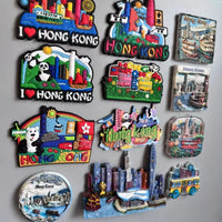 Hong Kong Refrigerator Magnets Tourism wood PVC Resin Fridge magnet Decoration Victoria Harbour Convention and Exhibition Centre