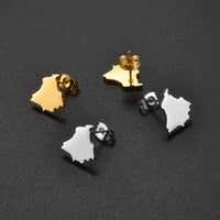 Venezuela,Afghanistan,Lebanon Cedar,Madagascar,India Punjab,Trinidad and Tobago Stud Earrings Stainless Steel Jewelry #505621