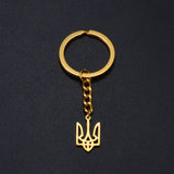 Anniyo Ukrainian Keychain Ukraine Key Ring Ukrainian Jewelry Key Chains for Women Men #000150