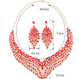 3PC Women's Fashion Star Leaf Dot Necklace Earrings Jewelry Set Wedding Banquet Party Holiday Gift 8884