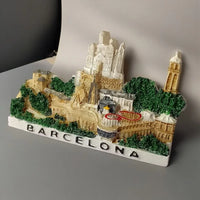 Europe Spain fridge magnets Portugal Resin Refrigerator Sticks Tourism Commemorative Handmade Creative Gifts Barcelona Lisbon