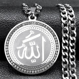 Catholic Saint Benedict Pendant Necklace for Women Men Stainless Steel Gold Color Rhinestone Religion Male Chain Jewelry