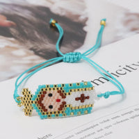 ZHONGVI Cute Religious Saint Design Bracelets for Womne Lady Colorful Miyuki Bead Europe and America Vacation Friendship Jewelry
