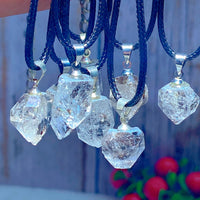 Natural Crystal Herkimer Diamond Pendant Hang Stone Gemstones Mineral Energy Reiki Home Decorations Gift Ore Crystals