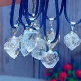 Natural Crystal Herkimer Diamond Pendant Hang Stone Gemstones Mineral Energy Reiki Home Decorations Gift Ore Crystals
