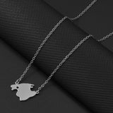 Anniyo Heart Spain Mallorca Heart Necklaces For Women Girls Stainless Steel Jewelry #532562