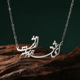 LIKGREAT Persian Farsi Poem Pendant Necklace Hollw Vintage Stainless Steel Jewelry Gifts For Women Men