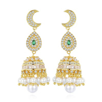 Gypsy Jewelry Retro Ethnic Indian Jhumka Crystal Small Bells Beads Drop Tassel Earrings Women Bohemian Statement Jhumki Tribal