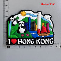 Hong Kong Refrigerator Magnets Tourism wood PVC Resin Fridge magnet Decoration Victoria Harbour Convention and Exhibition Centre