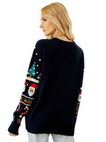 Autumn And Winter Christmas Tree Sweater Pullover Small Snowman Sweater New Fashion Elegant Casual Loose Top Sweater 2025