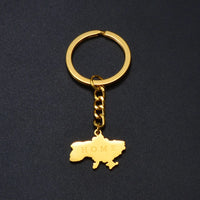 Anniyo Ukrainian Keychain Ukraine Key Ring Ukrainian Jewelry Key Chains for Women Men #000150