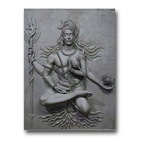 Hindu Gods Lord Shiva Figure Sculpture Canvas Painting India Posters Prints Wall Art Pictures for Living Room Wall Decor Cuadros