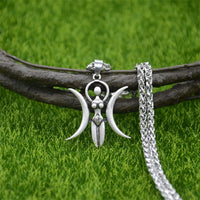 Nostalgia Fertility Ancient Greece Astarte Pregnancy Wicca Pagan Triple Moon Goddess Womens Pendants Necklaces