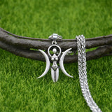 Nostalgia Fertility Ancient Greece Astarte Pregnancy Wicca Pagan Triple Moon Goddess Womens Pendants Necklaces