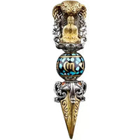 Buddhist Shakyamuni Dharma Vessel Exorcism Vajra Pendant Necklace for Men Women Religious Amulet Necklace Jewelry Accessory Gift