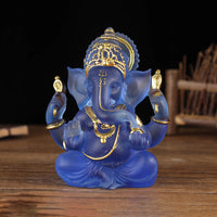 Ganesha Sitting Buddha Statue Sculpture Decorative Tabletop Decoration 3.5inch Tall for Housewarming Gift Fine Workmanship