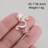 Dawapara Unalome Pendant OM Lotus Flower Charm for Jewelry Making Stainless Steel Spiritual Yoga Symbol Buddhism Accessories