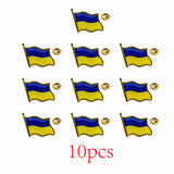Ukraine Flag Lapel Pins - Bulk Pack Ukraine National Emblem Badges for Jackets Hats Backpacks And Clothes