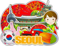 Decorative Magnets for Suwon  Incheon Busan Jeju Seoul South Korea City Landmark Souvenirs 3D Wooden Fridge Stickers