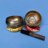 Nepal Handmade Singing Bowl Yoga Meditation Buddha Copper Chime Professional Tibetan Bowls Sound Healing Instrument Ornaments