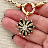 10pcs Stainless Steel Snake Chain Choker Heart Charm Pendant  Spring Lock Clasp Statement Necklace Women Halloween Y2k Jewelry