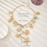 Starfish shell small fish Y necklace for women girls holiday party gift geometric fashion jewelry AN022