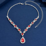 Ladies' fashionable and trendy design, water droplet necklace, jewelry suitable for dates, parties, holidays, gifts