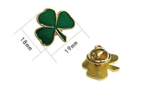 Wholesale clover badge four-leaf clover oil-drip paint brooch pendant accessories St. Patrick's Day gift jewelry corsage