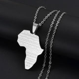Anniyo Africa Map Pendant Necklaces African Jewelry Hip-Hop Party Wedding Charms Stainless Steel @200821