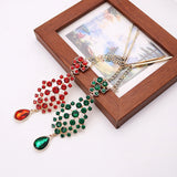 2024 Trend Big Crystal Pendant Forehead Chain Hairpin Hair Accessories Women's Ethnic Tiara Headpiece Tikka Indian Head Jewelry