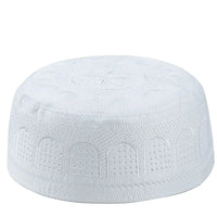 New Muslim Men Prayer Cap Hat Cotton Embroidery Leisure Saudi Arabia Islamic Hat Cap Men Headscarf Topkippot Turban Saudi Cap