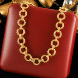 GANPUP 316l Stainless Steel Metal Heavy Thick Chain Necklace Charm Fashion Neck Chain Waterproof Gold Color Jewelry For Women
