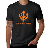 Raj Karega Khalsa T-Shirt plus size tops plain vintage clothes Short sleeve tee plain t shirts men