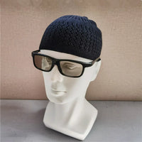 Winter Knitted Muslim Men Prayer Hats Unisex Beanies Cap Warm Islamic Ramadan Jewish Kippah Homme Hat Men's Wrap Head Caps