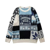Sweater Women Knit Print Christmas Jumper Pullovers Long Sleeve Elegant Lady Thick Sweaters Regular Autumn Winter 2024