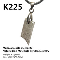 Natural Meteorite Material Specimen Muonionalusta Sky Iron Meteorite Necklace Iron Meteorite Pendant Men's Ladies Jewelry