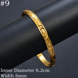 Anniyo (One Piece) Wholesale Dubai Bangle Jewelry Gold Plated Ethiopian Bracelet Openable for Women African Arab Wedding #001802