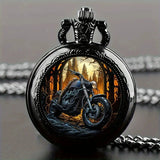 Retro Golden And Silvery Double Dragon Quartz Pocket Watch