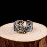 Retro Golden Eye of Providence Ring For Men Women Punk Gothic Adjustable Open Ring Unisex Alloy Jewelry Fashion Accessories Gift