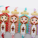 ZHONGVI Cute Religious Saint Design Bracelets for Womne Lady Colorful Miyuki Bead Europe and America Vacation Friendship Jewelry